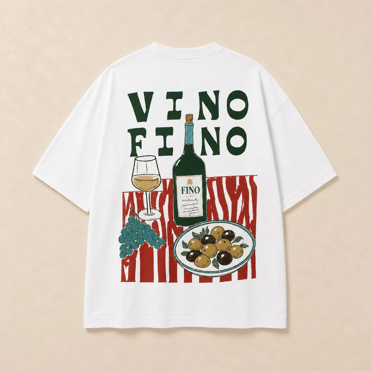 Ilustración de Camiseta Vino Fino